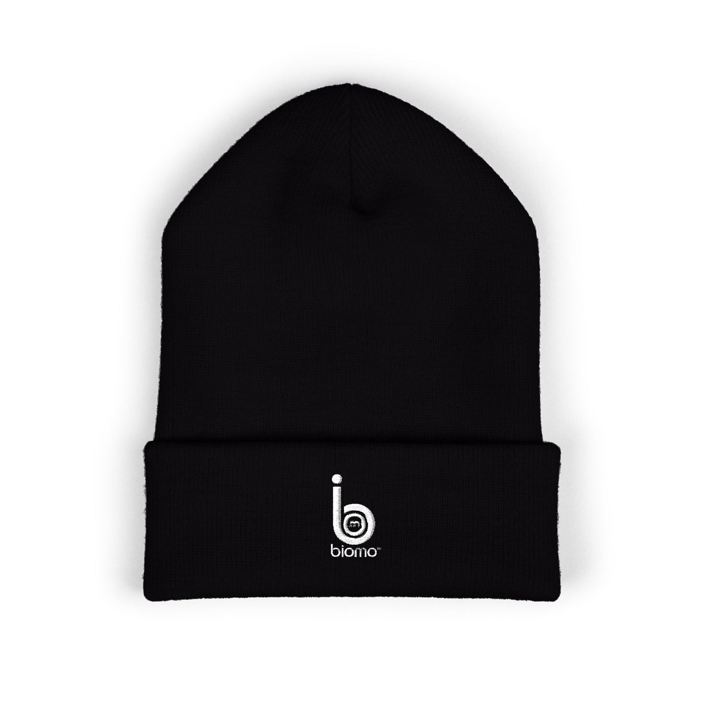 Embroidered Logo Cuffed Beanie — Classic Knit Winter Hat