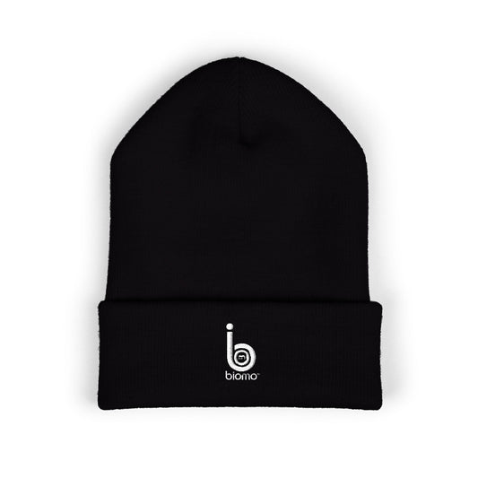 Embroidered Logo Cuffed Beanie — Classic Knit Winter Hat