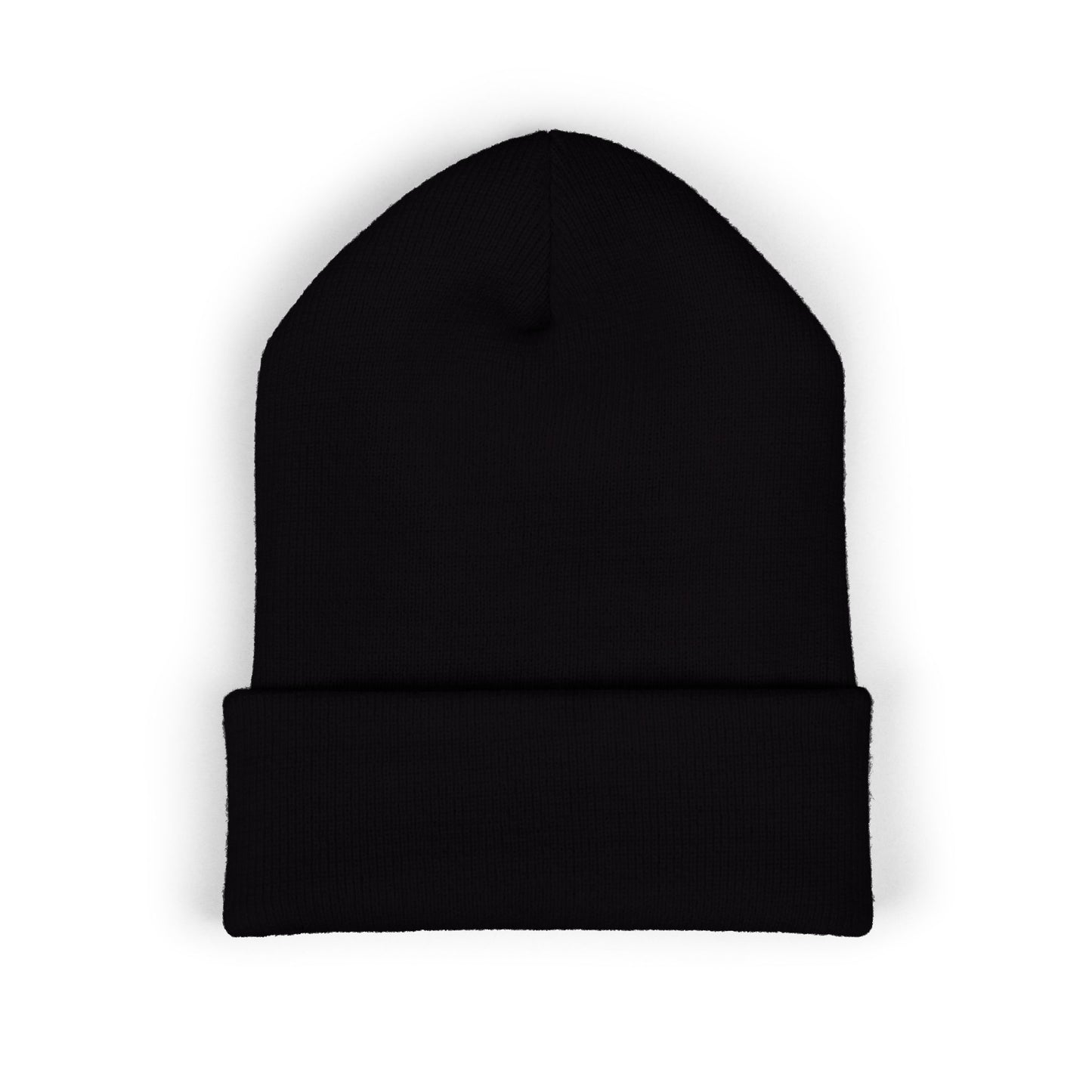 Embroidered Logo Cuffed Beanie — Classic Knit Winter Hat