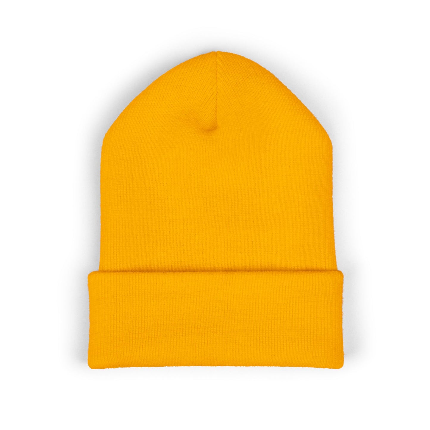 Embroidered 'biomo' Classic Cuffed Beanie — Minimal Logo Knit Hat