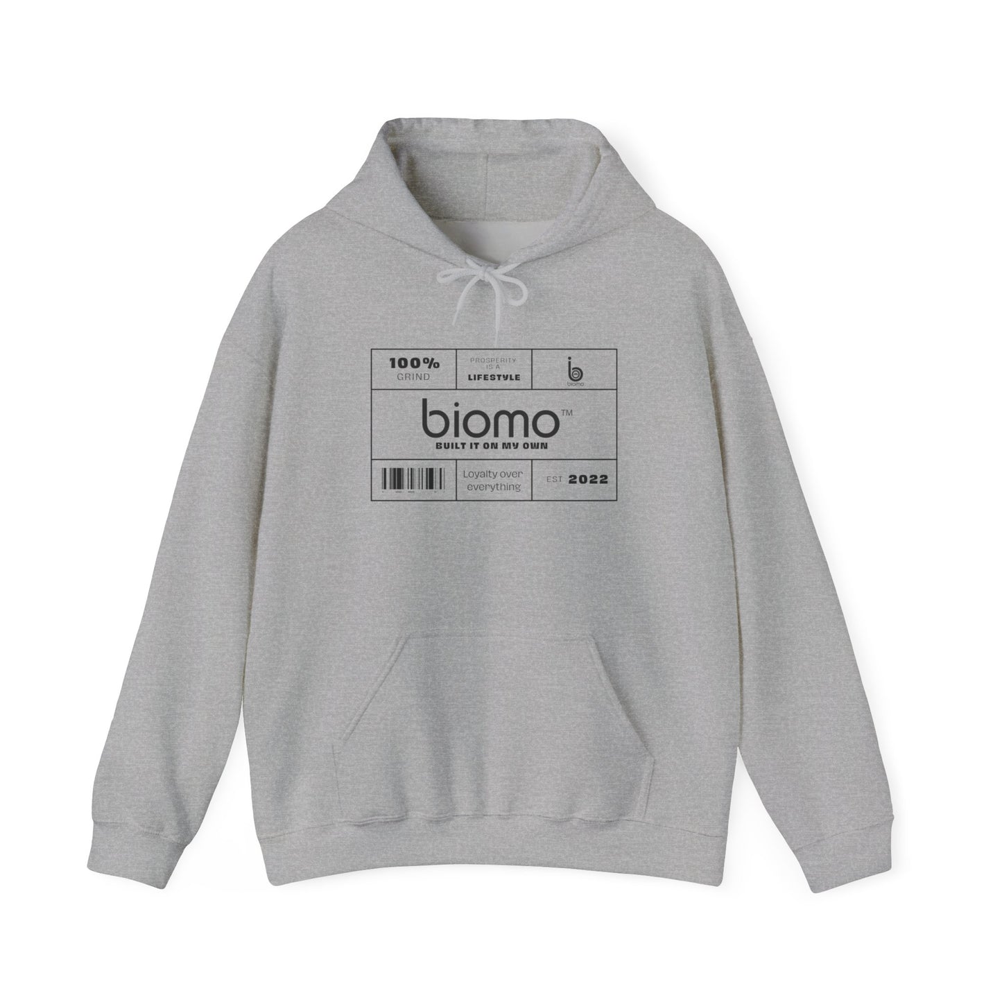 Biomo Label Unisex Hooded Sweatshirt