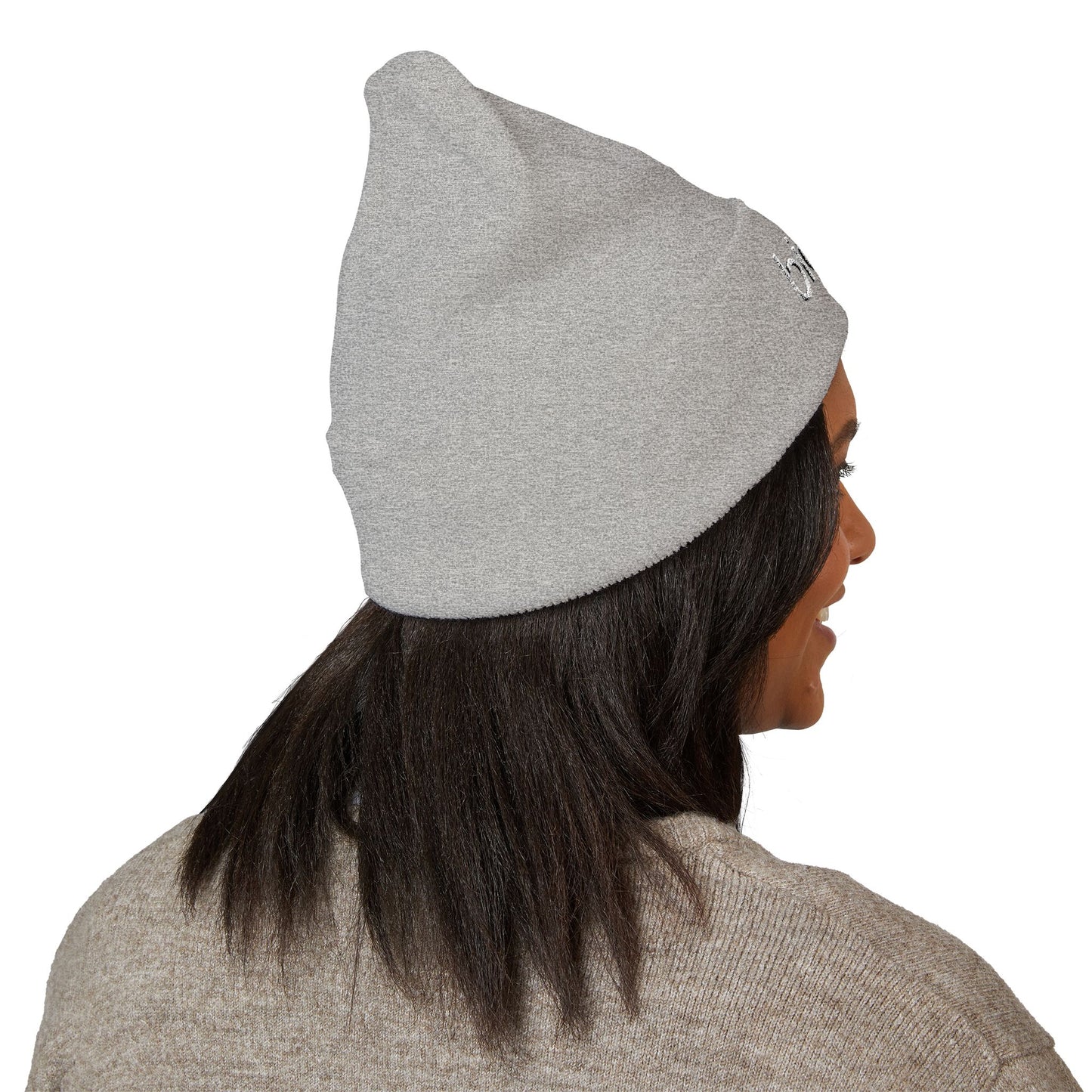 Embroidered 'biomo' Classic Cuffed Beanie — Minimal Logo Knit Hat