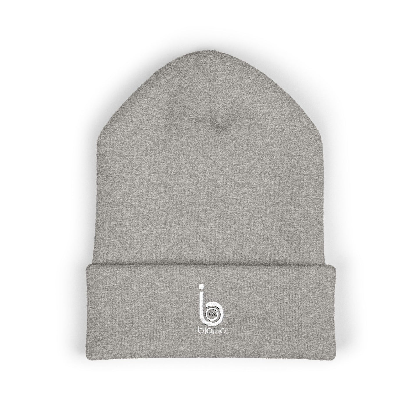 Embroidered Logo Cuffed Beanie — Classic Knit Winter Hat